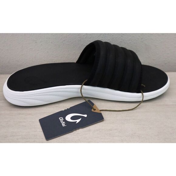 Olukai 10531-4040 Men's Sz 13D Black Komo Water-Resistant Slide Sandals - Picture 4 of 9